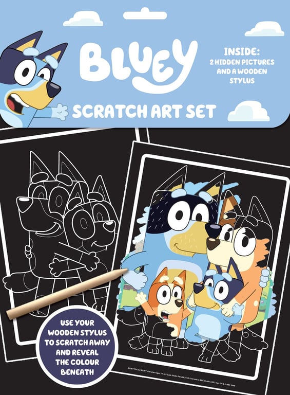 Bluey Scratch Art Set - Kids Creative Drawing Tool for Artistic Expression and Fun