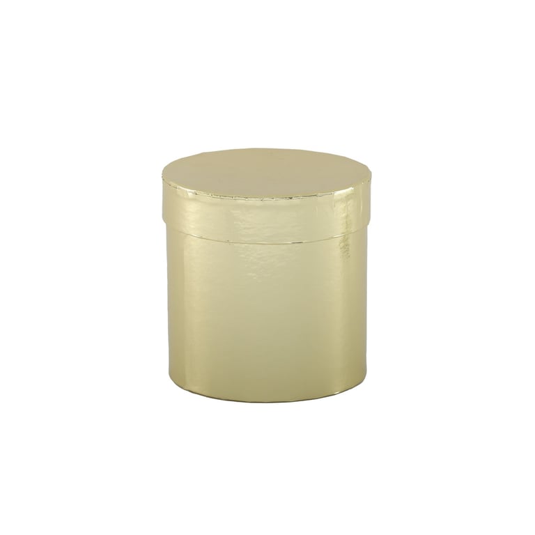 Luxury Metallic Gold Hat Box - 14 x 13 cm Storage and Display Case