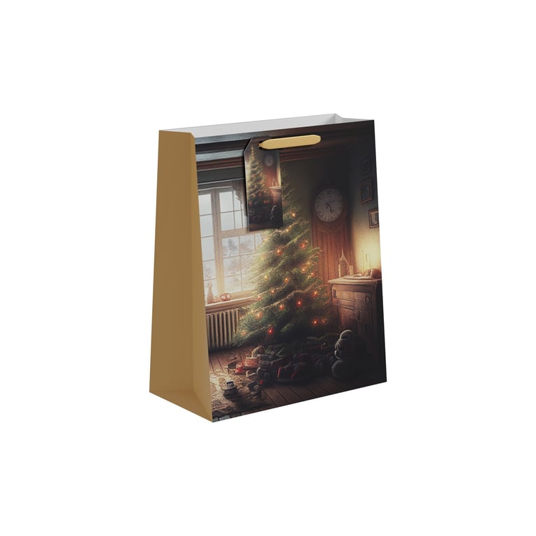 Traditional Large Christmas Tree Gift Bag - Festive Holiday Decorations for Home