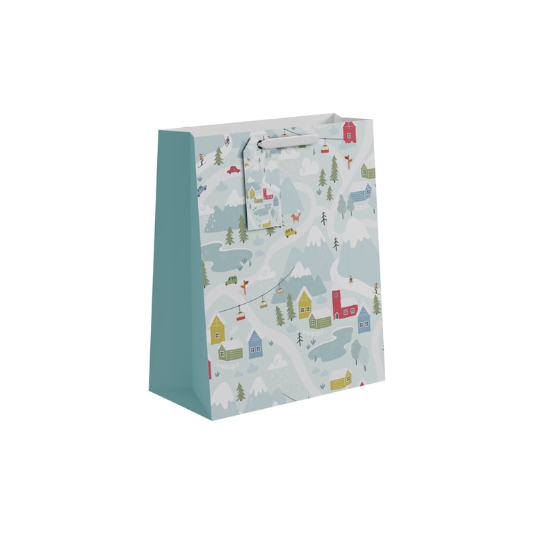 Mountain Cable Car Gift Bag - Large Capacity Outdoor Adventure Travel Tote