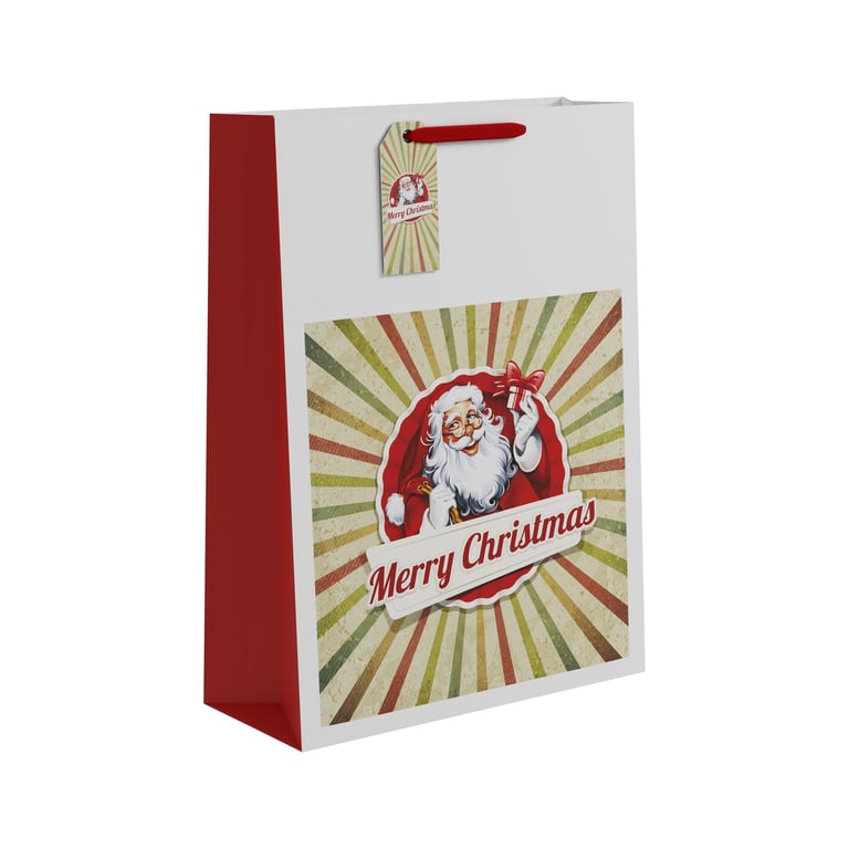Extra Large Merry Christmas Santa Gift Bag - Holiday Storage & Gift Wrapping Solution