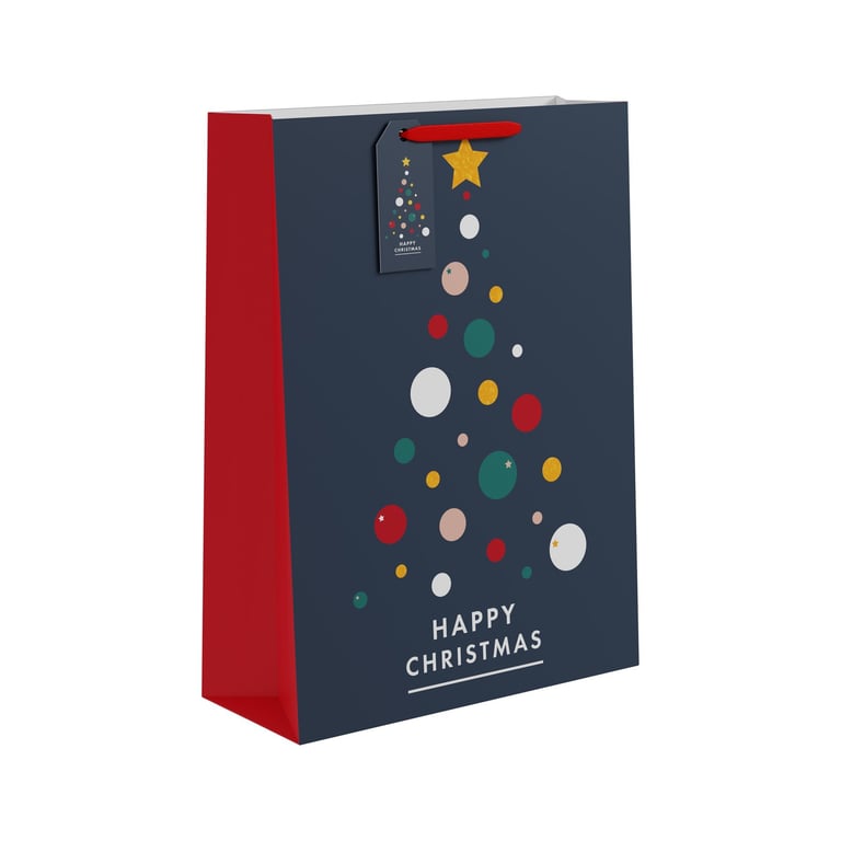Extra Large Christmas Gift Bag with Bauble Decoration - Holiday Party Supply Storage and Wrapping Solution