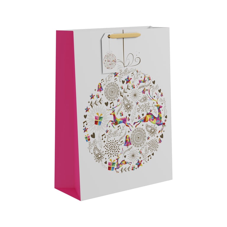 Extra Large Hanging Bauble Gift Bag - Decorative Storage for Holiday Gifts