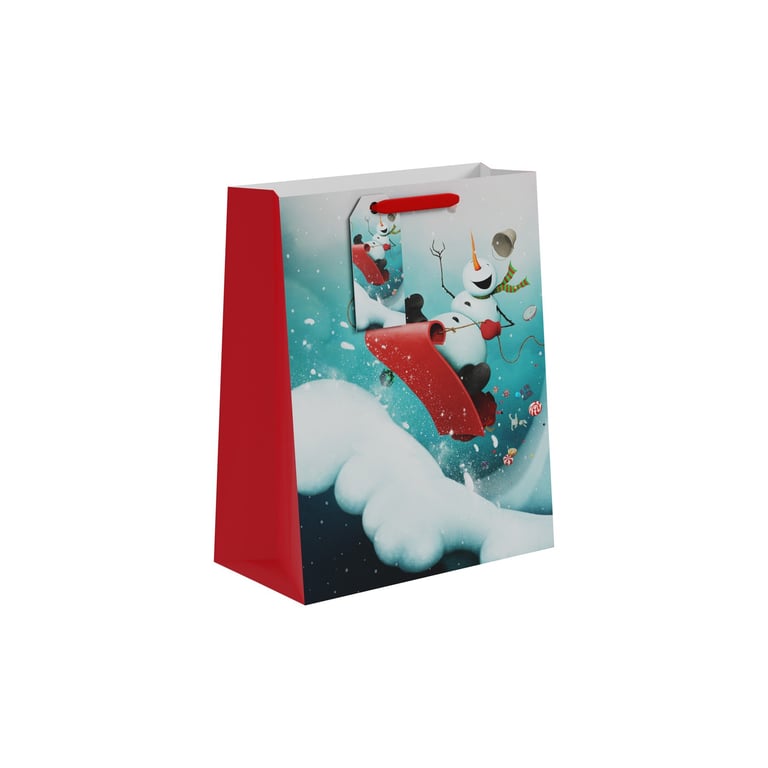 Large Snowman Themed Sledging Gift Bag for Christmas