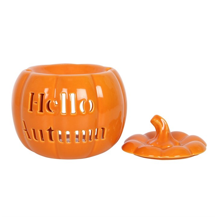 Hello Autumn Pumpkin Burner - Soy Wax Candle with Fall Home Fragrance and Autumn Home Decor Scented Candle for Indoor Use