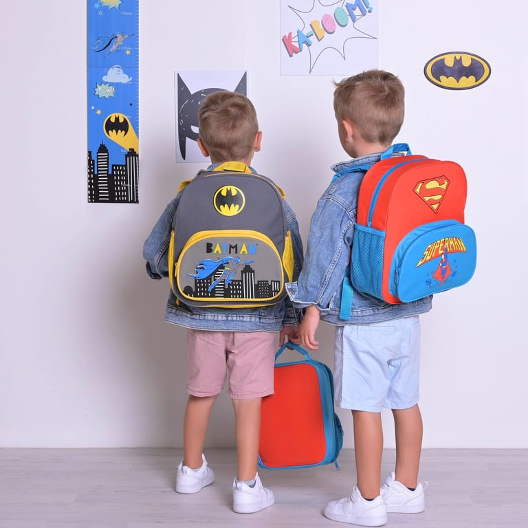 Warner Bros Batman Superhero Backpack - Official DC Comics Bag for Kids
