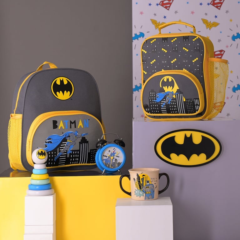 Warner Bros Batman Superhero Backpack - Official DC Comics Bag for Kids