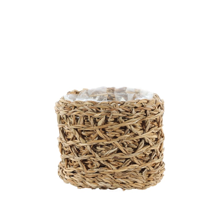 Round Natural Seagrass Wicker Basket - Home Decor Storage Container