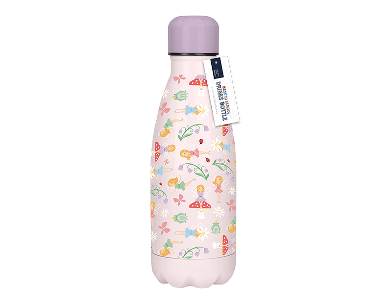 Girls Printed Metal Reusable Water Bottle 350ml - Eco-Friendly Hydration for Kids and Girls