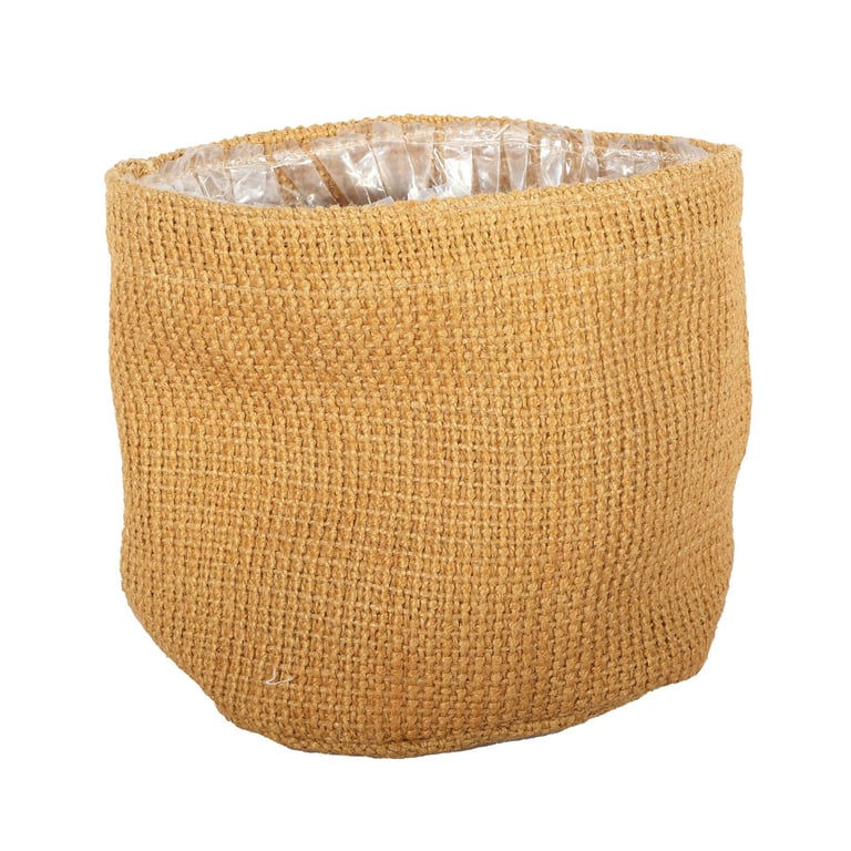 Eco-Friendly Jute Nursery Basket 18x18cm with Lined Storage - Perfect for Baby Essentials