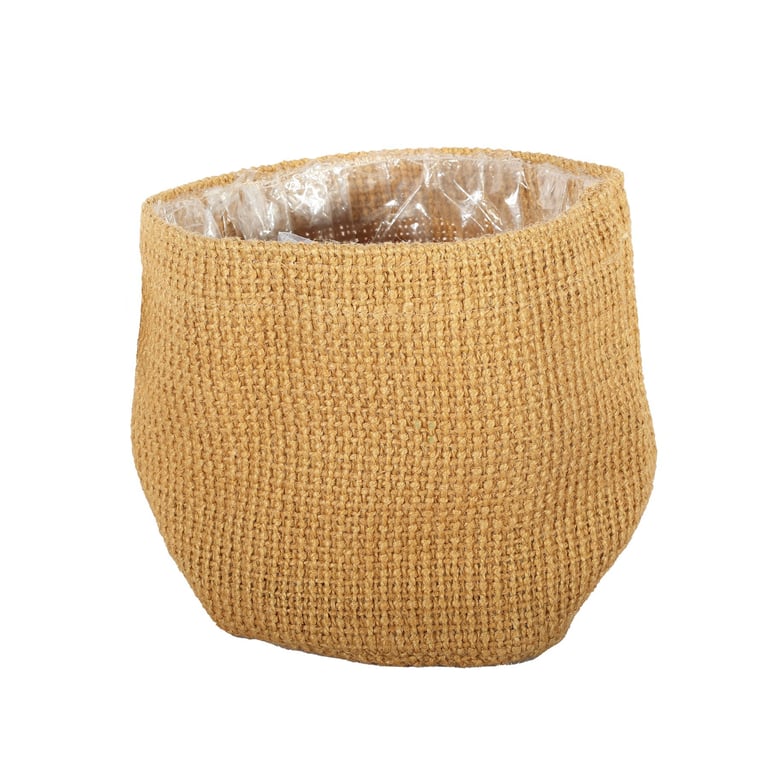 Jute Nursery Basket with Liner - Eco-Friendly Storage for Organized Nurseries, 16x16cm
