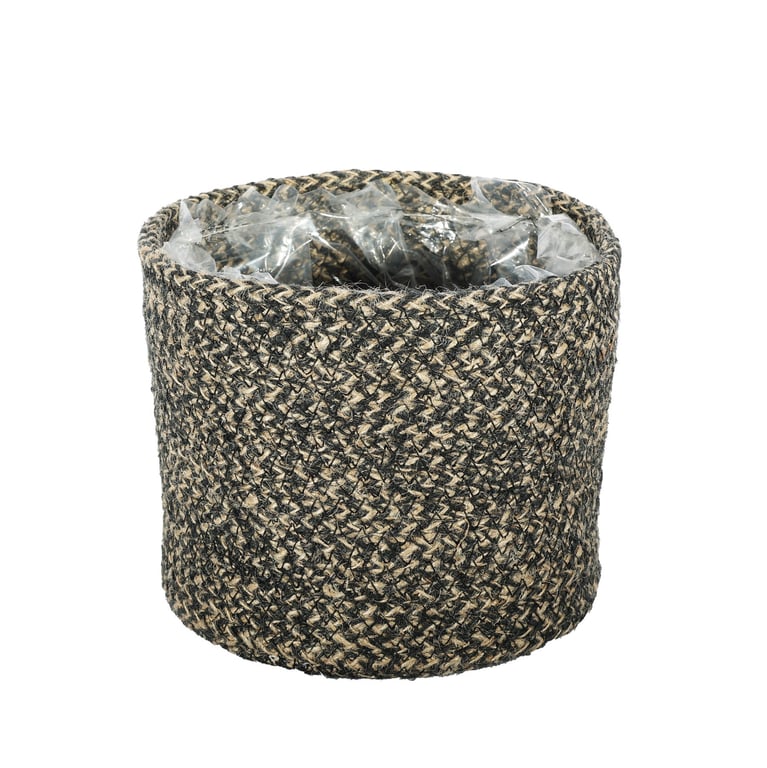 Natural Jute Rope Basket - Rustic Home Decor Storage Basket for Bathroom, Kitchen, and Indoor Plants
