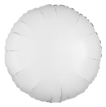 White Foil 18 Inch Circle Balloon - Party Decorations and Event Supplies