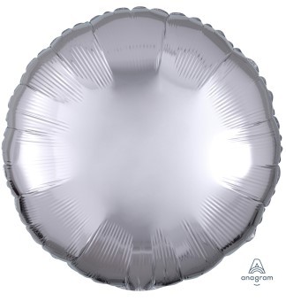 18 Inch Silver Foil Circle Balloon - Elegant Party Decorations for Events and Gatherings