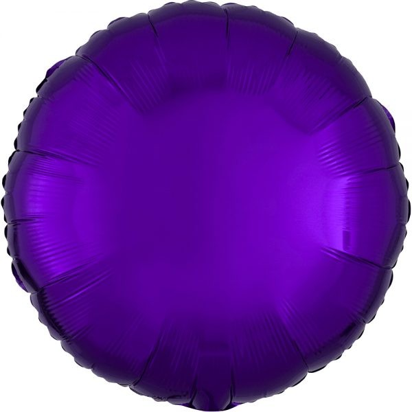 Purple Foil Circle Balloon (18 Inch) - Large Party Decorations for Home and Garden Events