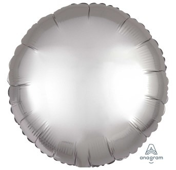 Platinum Silver Circle Balloon - 18 Birthday and Event Decoration