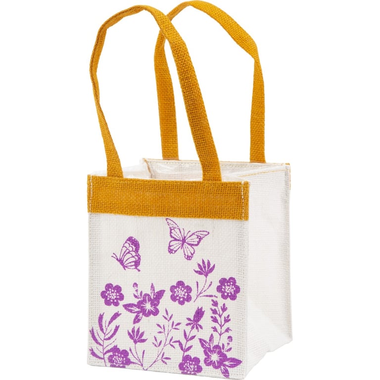 Colourful Butterfly Garden Jute Plant Bags - Eco-Friendly Home Decor Planters (12 Pack)