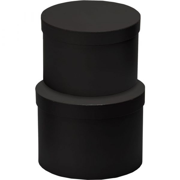 Black Hat Box Set - 2-Piece Storage Case for Hats with Protector and Travel Case