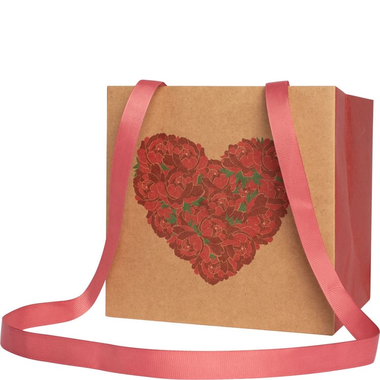 Eco Friendly Flower Kraft Bags (Pack of 10) - Home Decor Party Supply Bag