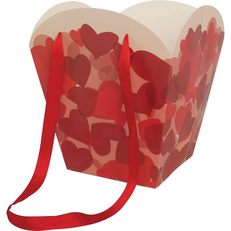 Red Sweetest Love Gift Bags - Set of 10 Elegant Home Decor and Party Favor Bags