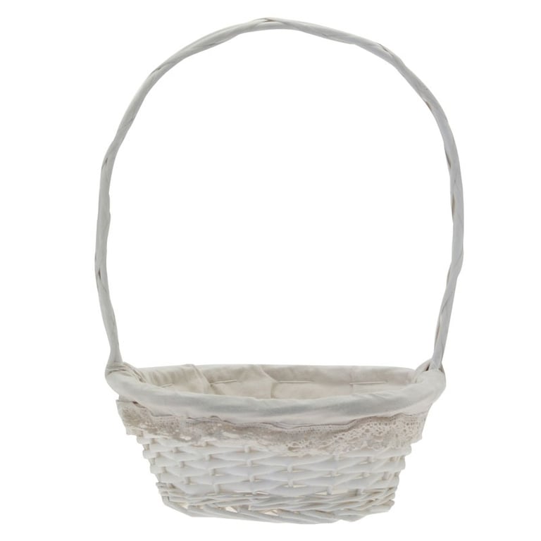 Round Victoria Wicker Storage Basket - Home Decor Kitchen Storage Solution 25.5cm