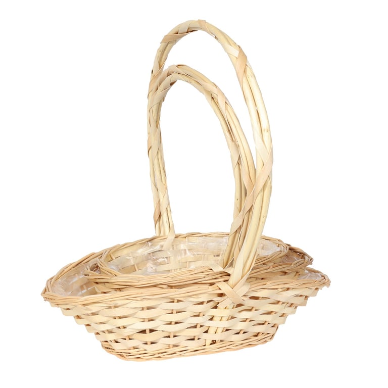 Woven Country Basket 27.5cm - Rustic Indoor Plant Holder and Home Decor Accessory
