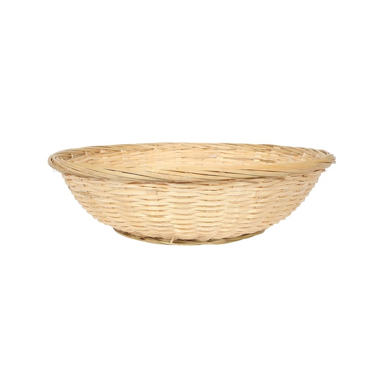 Eco-Friendly 12inch Bamboo Bread Basket - Home Kitchen Storage & Serving Tray