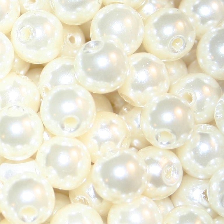 8mm White Pearls - High-Quality Pearl Beads for Fashion Jewelry and Home Decor