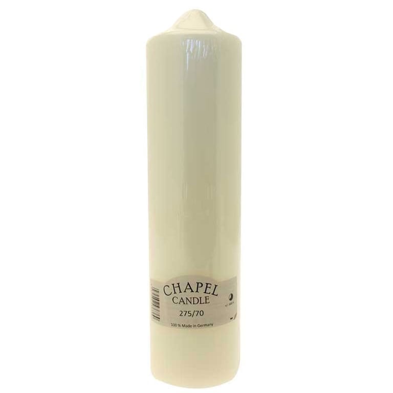 Large Chapel Candle - 27.5cm Religious Church Candle for Home Decor