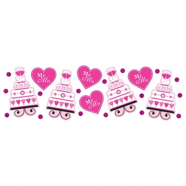 Hearts and Cakes Party Confetti 3pk - Wedding Event Decorations Supplies
