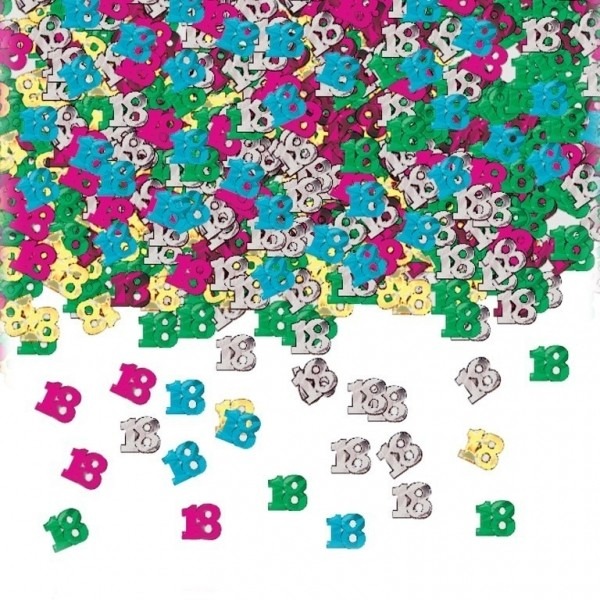 18th Birthday Multi Colours Confetti - Celebrate in Style with Vibrant Party Decorations