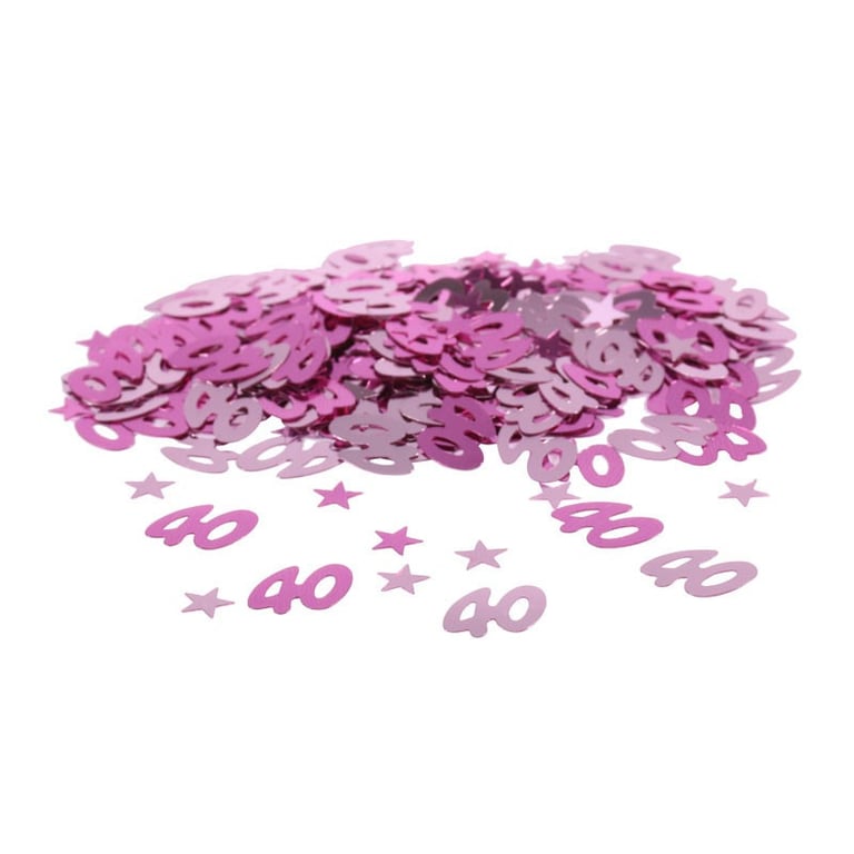 Mini Stars 40-Piece Pink Confetti for Party Supplies and Home Decor