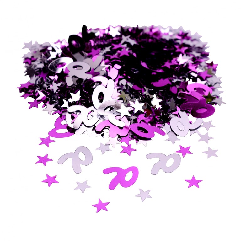 Mini Stars 70 Confetti - Pink Party Decorations