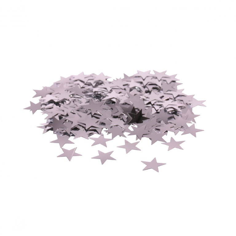 Silver Stars Confetti - Wedding and Party Decorations, 14g Pack