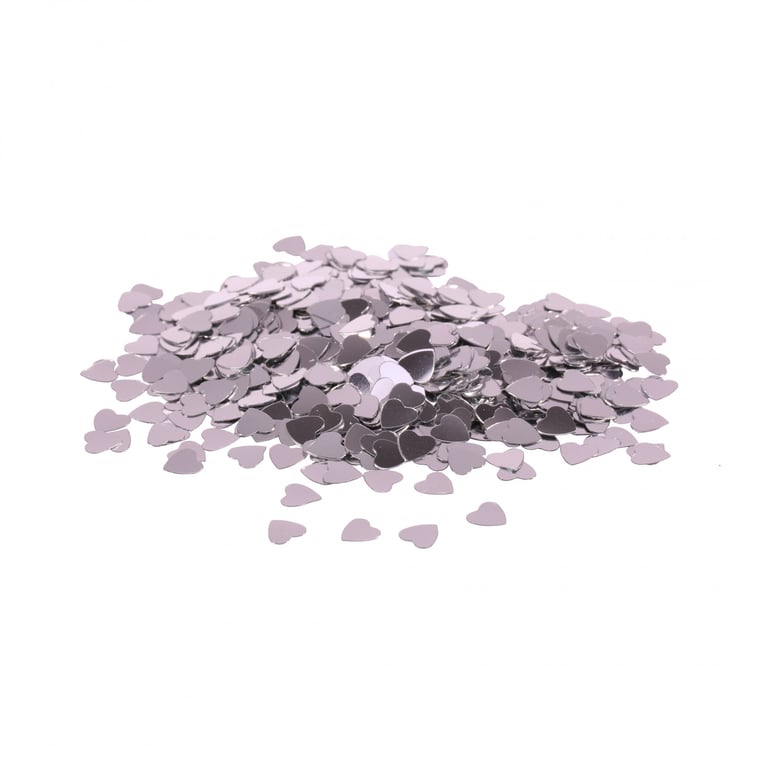 Silver Hearts Confetti - Wedding and Party Decorations Supplies