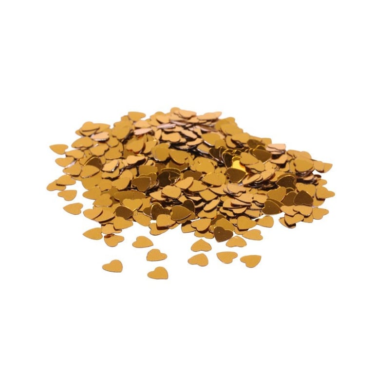 Gold Hearts Confetti - Wedding and Party Decorations for Festive Celebrations