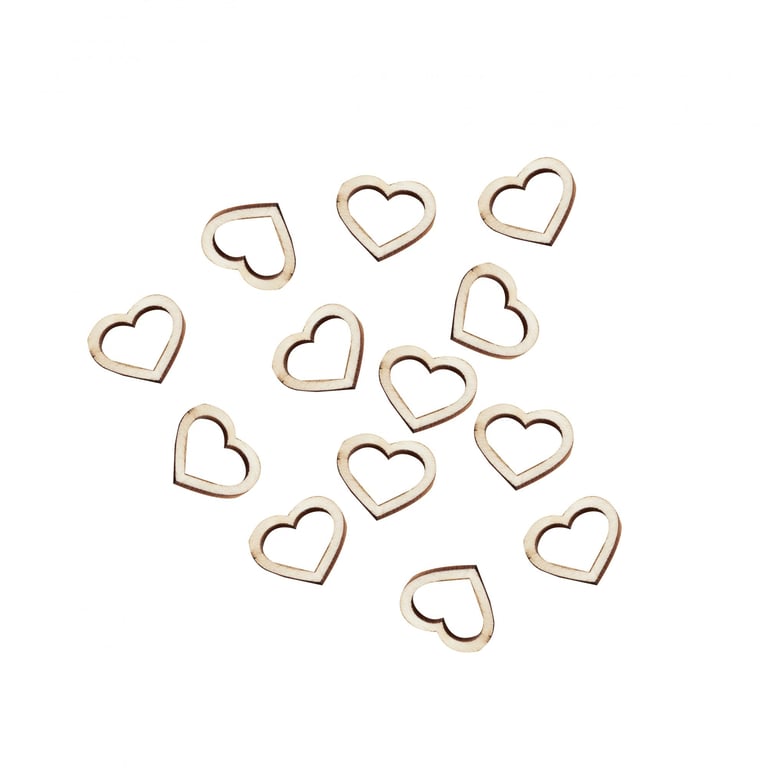 Wooden Heart Table Confetti - Beautiful Wooden Decorations for Home and Party