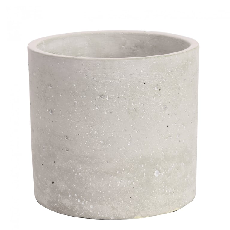 Round Cement Flower Pot 13cm - Garden Decor Ceramic Planter for Home Decoration and Outdoor Planters