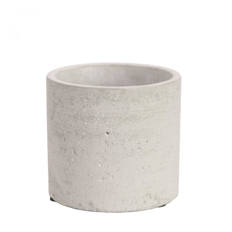 Round Cement Flower Pot 10cm - Outdoor Garden Decoration and Home Decor Ceramic Planter