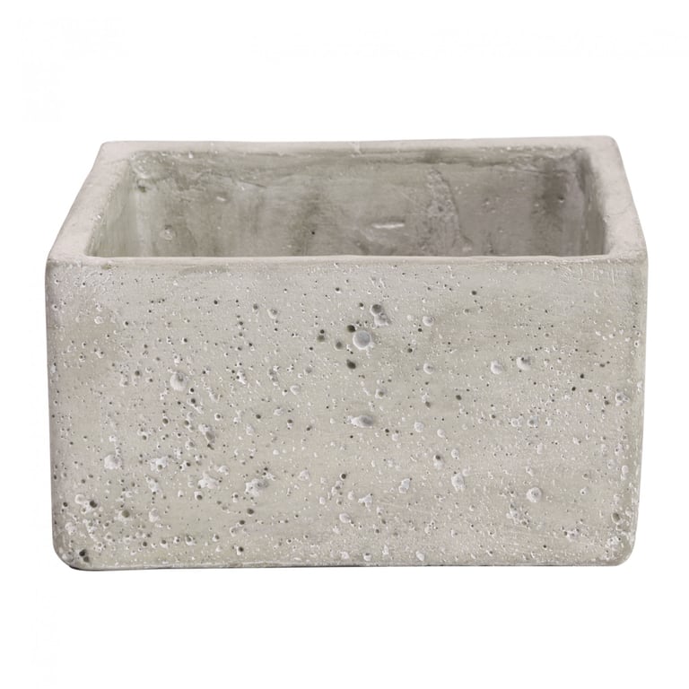 Square Cement Flower Pot 9cm - Durable Home Decor Outdoor Garden Decoration