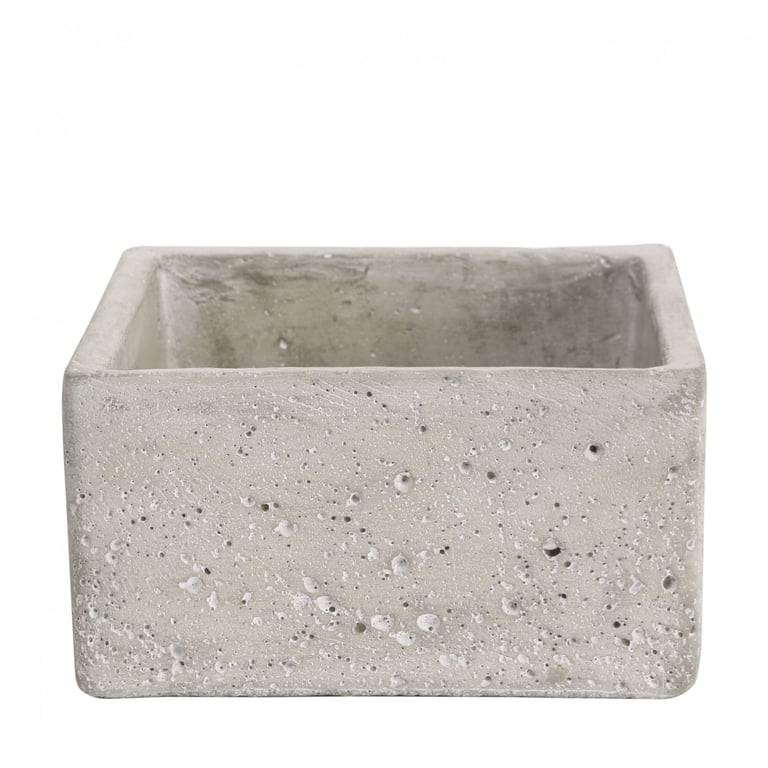 Square Cement Flower Pot 8cm - Durable Small Planter for Home Decor and Garden Outdoor Decoration