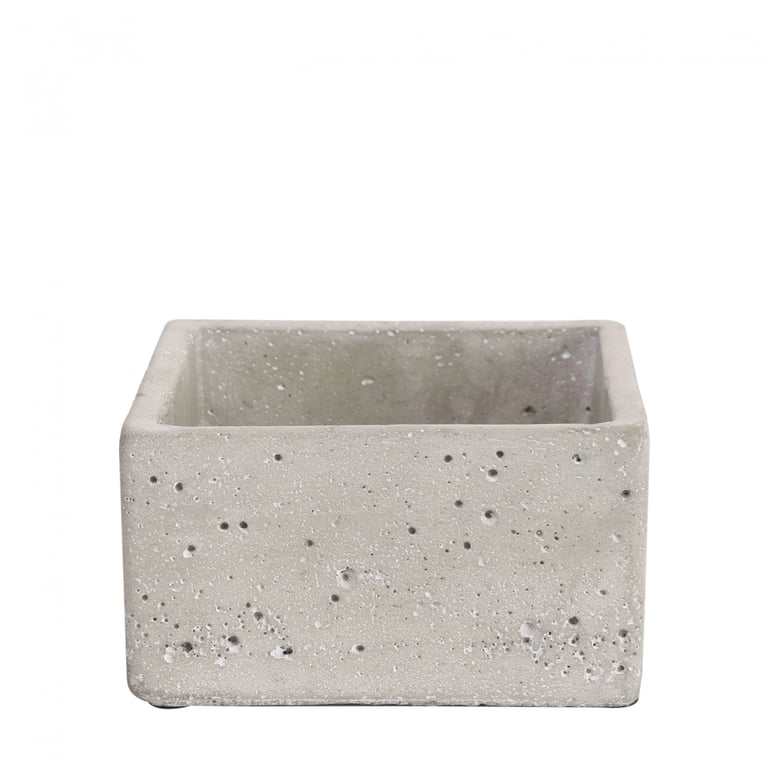 Square Cement Flower Pot 7cm - Small Outdoor Decorative Planter for Home Garden Planters