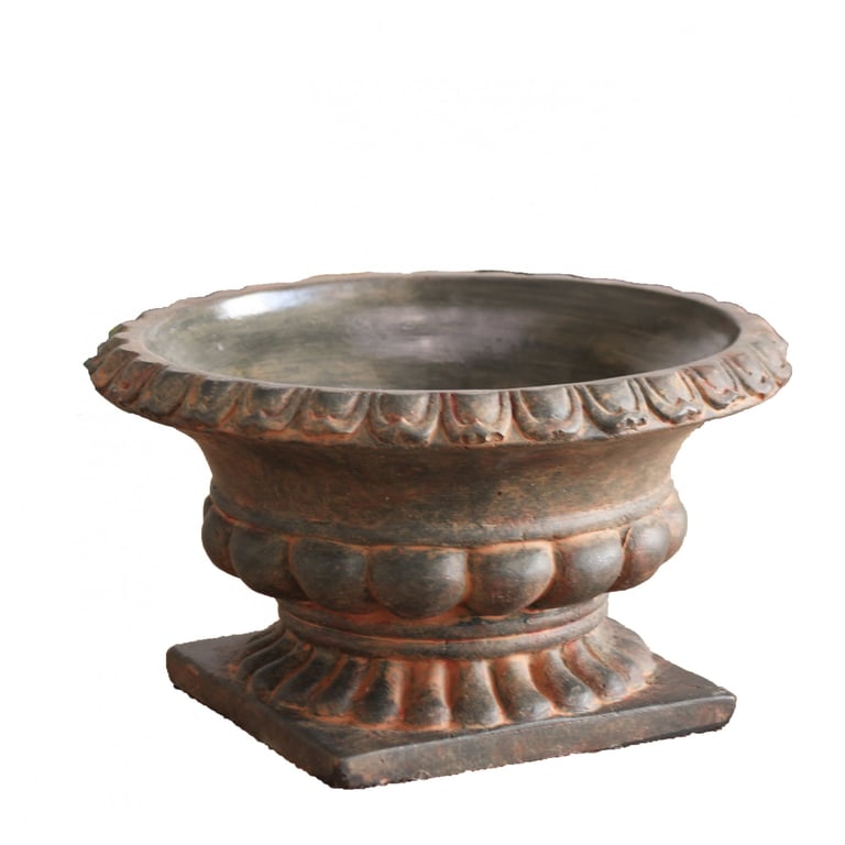 French Urn Cement Pot 14cm - Decorative Outdoor Planter for Home Garden