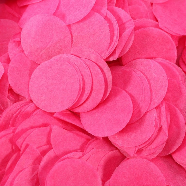Hot Pink Paper Dots Confetti - Vibrant Party Decorations and Home Dcor Accent