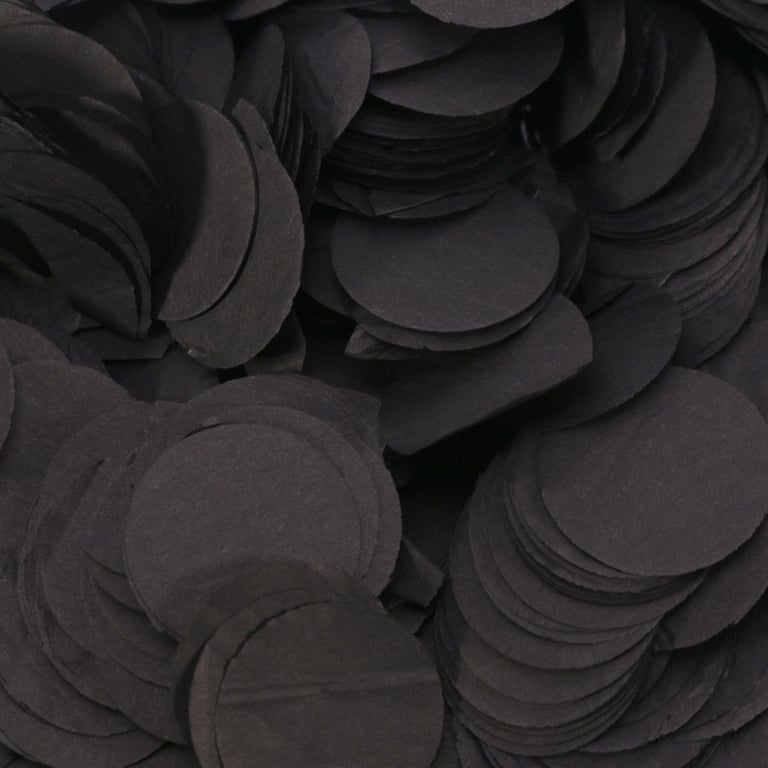 Black Paper Confetti - Elegant Wedding and Party Decorations