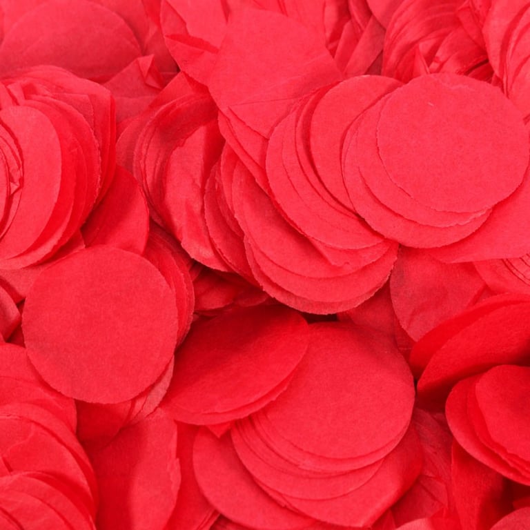 Red Paper Dots Confetti - Party Decorations and Wedding Supplies for Celebration Events