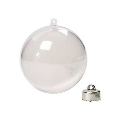 Acrylic Plastic Refillable Baubles - 8 Pack of 6cm Decorative Ornaments for Crafting and Home Decor
