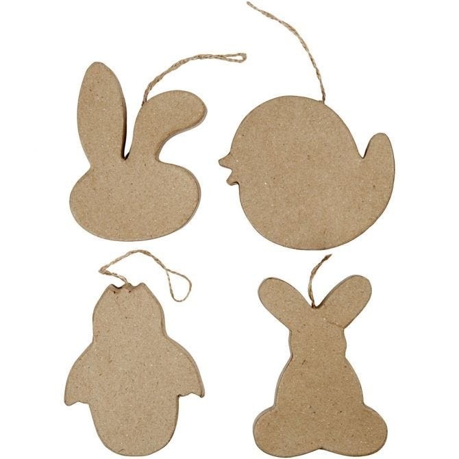 Handmade Paper Mache Easter Decorations - Unique Home Decor for Spring Festival