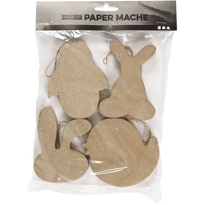 Handmade Paper Mache Easter Decorations - Unique Home Decor for Spring Festival