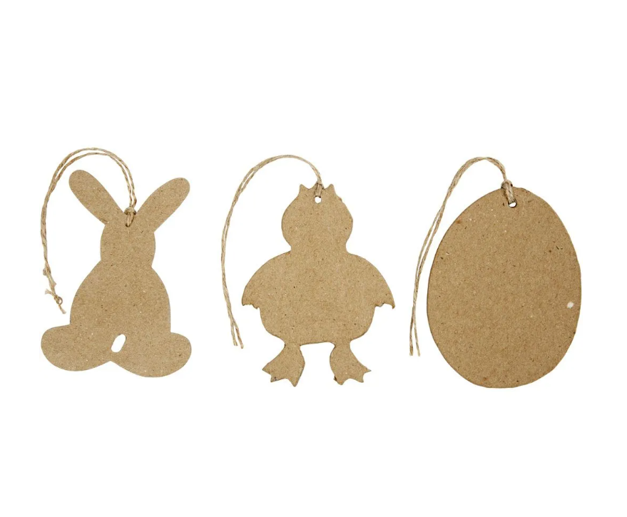Easter Hanging Decorations Set - 6 Pcs, 10cm High, Perfect Home and Garden Easter Decoration